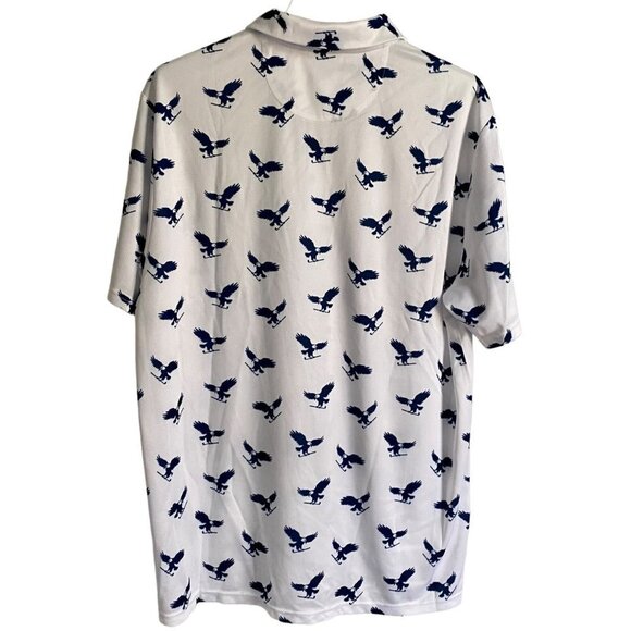 Golf America White Polo with Blue Eagles Golf Clubs Men's Large - Picture 5 of 9